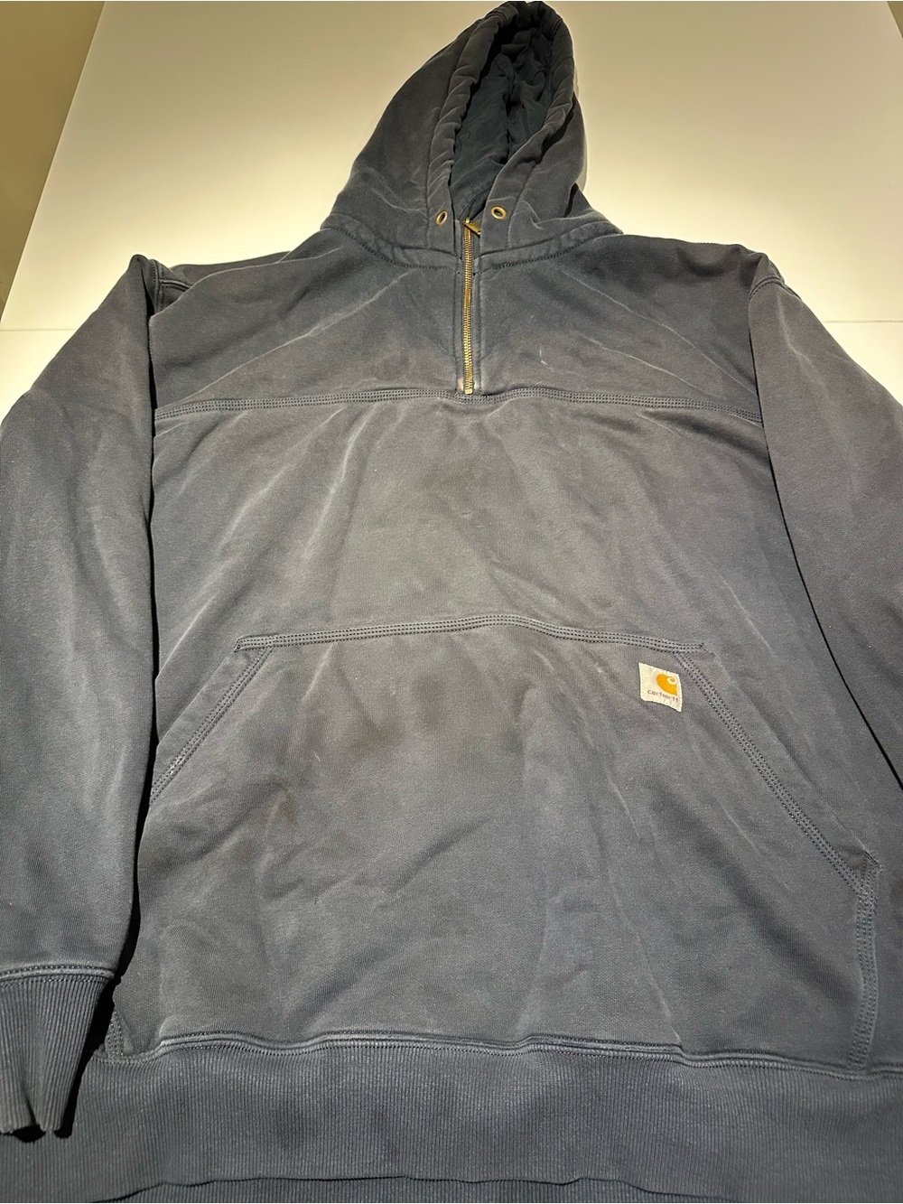 Carhartt Dark Gray Hooded Sweatshirt with Logo Patch